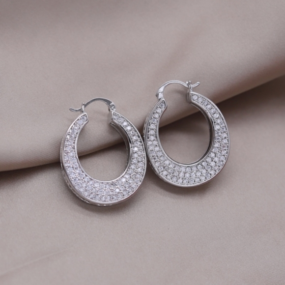 14k gold diamond earrings - Picture 4 of 9
